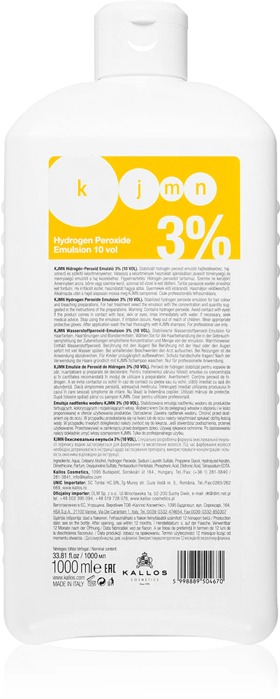 Kallos KJMN Hydrogen Peroxide Activating Emulsion 3% 10 Vol.