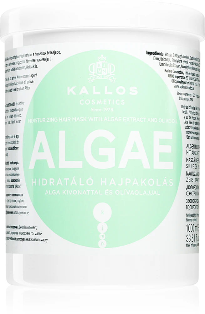 Kallos KJMN Professional Algae Hydrating Mask with Seaweed Extract and Olive Oil
