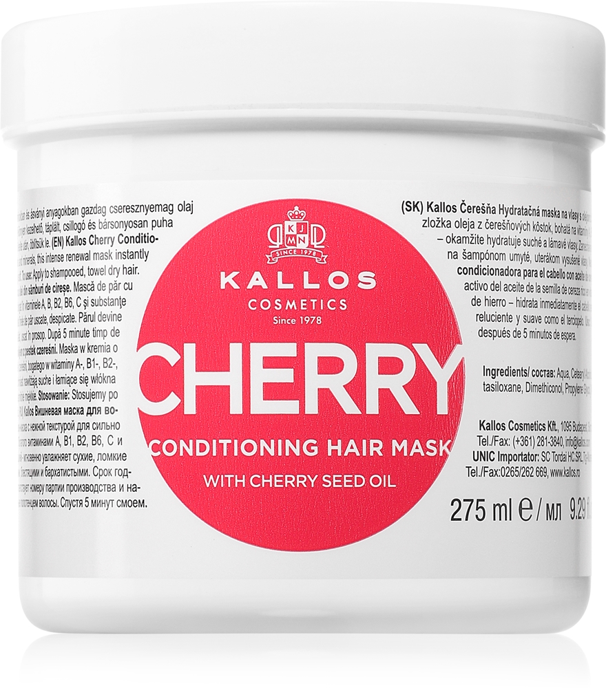 Kallos KJMN Professional Cherry Hydrating Mask for Damaged Hair