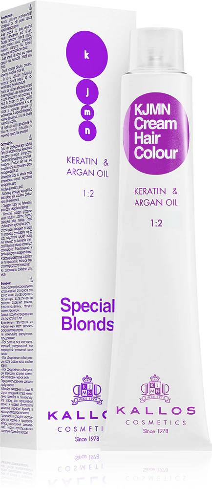 Kallos KJMN Professional Cream Hair Colour Keratin & Argan Oil Hair color with keratin and argan oil