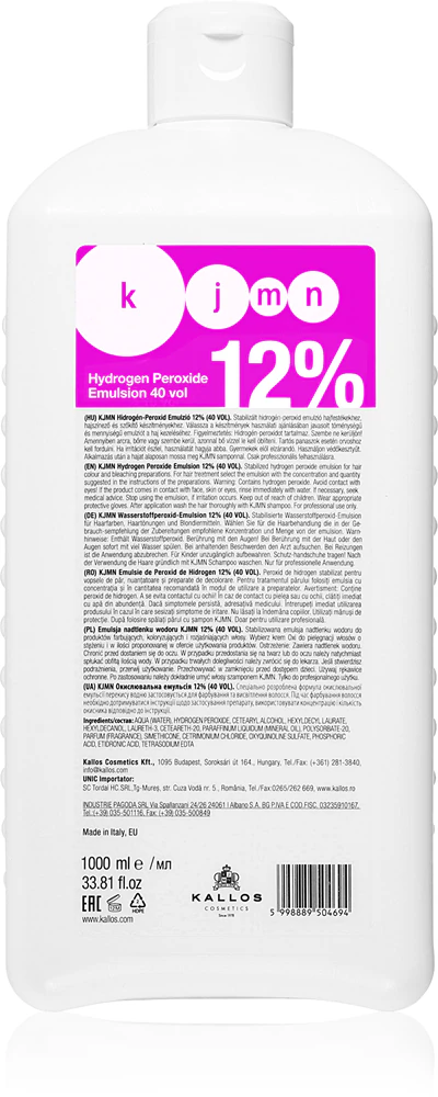 Kallos KJMN Professional Hydrogen Peroxide Activation Emulsion 12% 40 Vol.