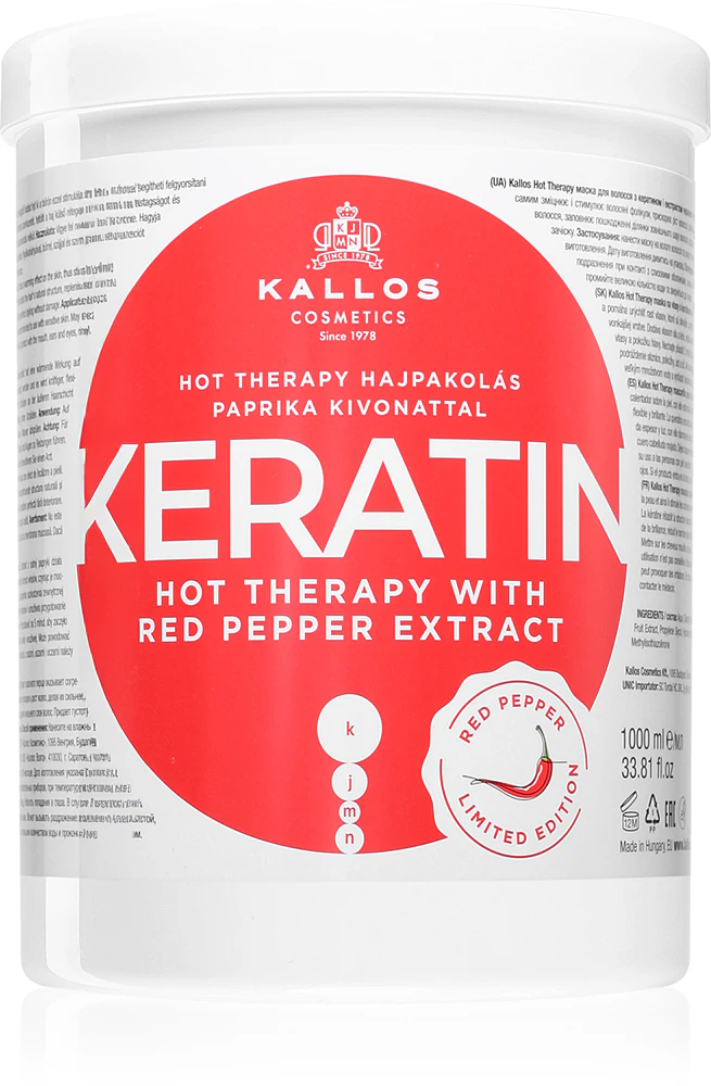 Kallos KJMN Professional Keratin Mask for Hair 1000ml