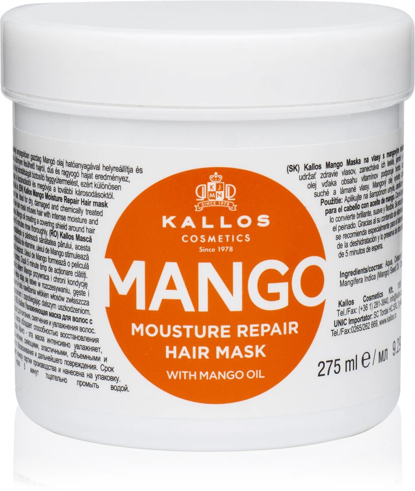 Kallos KJMN Professional Mango Strengthening Mask with Mango Oil