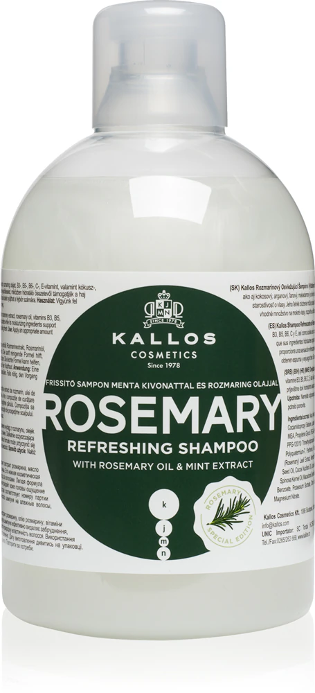 Kallos KJMN Professional Rosemary Cleansing Shampoo 1000ml