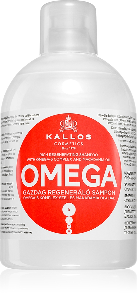 Kallos Omega Regenerating Shampoo with Omega 6 fatty acids and macadamia oil