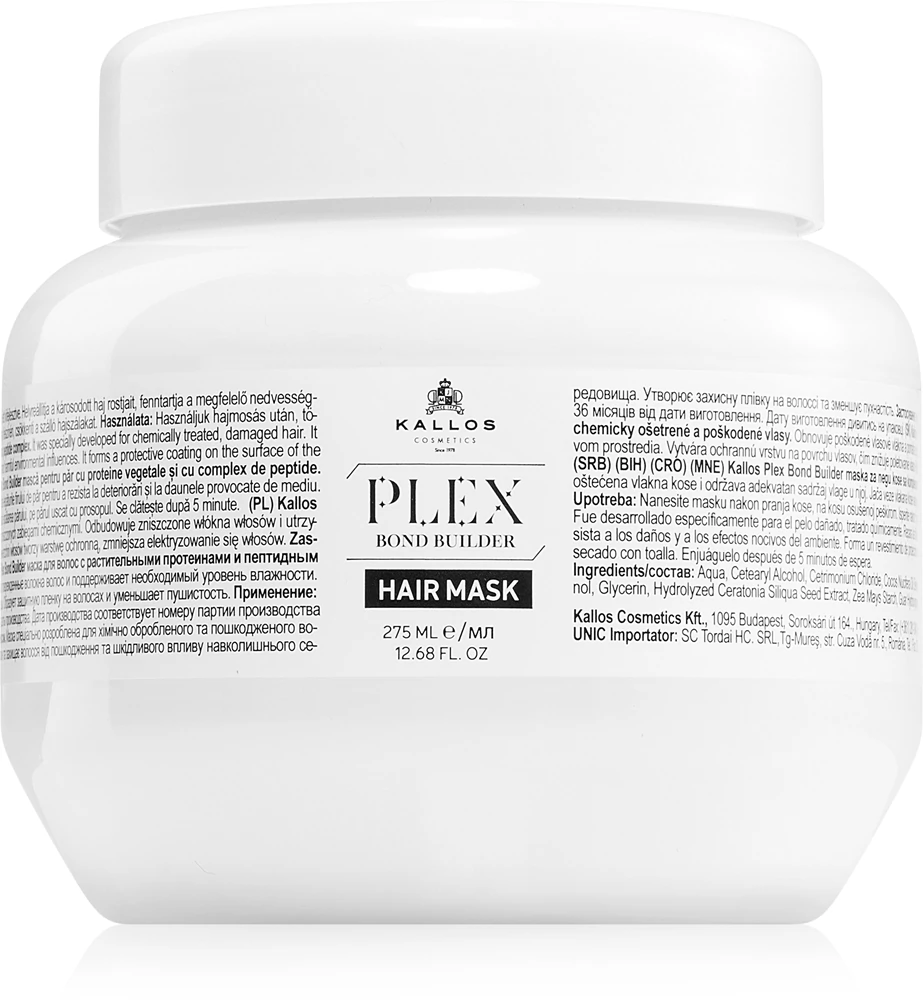 Kallos Plex Hair Mask Regenerating mask for damaged, chemically treated hair