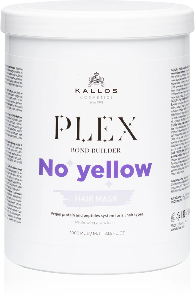 Kallos Plex No Yellow Hair Mask neutralizes yellow discoloration