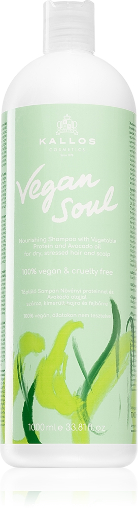 Kallos Vegan Soul Nourishing Shampoo with nourishing effect for dry, stressed hair