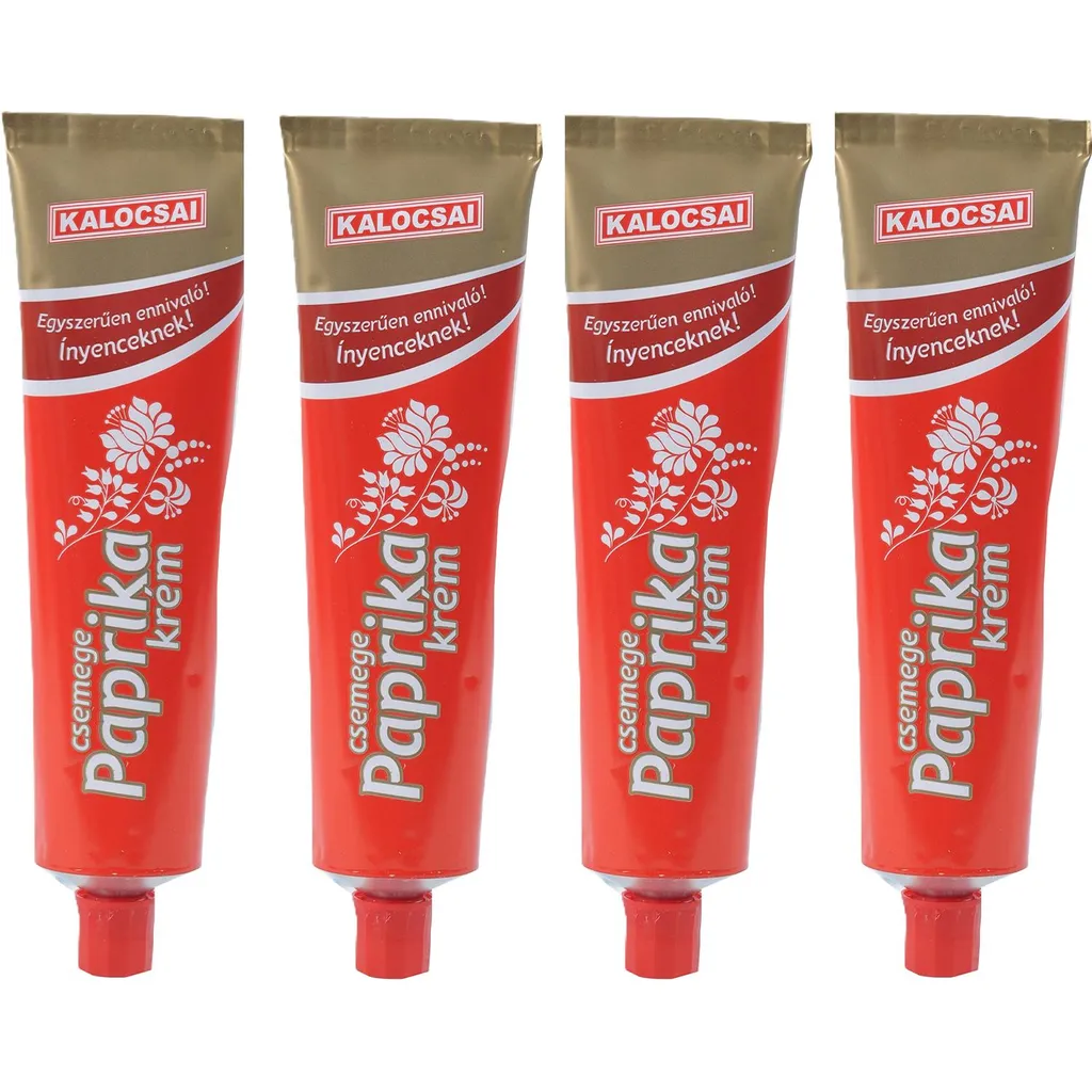 Kalocsai Csemege Paprika Cream Mild Pack of 4 (4x70g) Tube – Original Hungarian (PDO) 280g