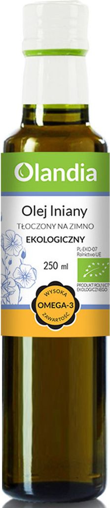 Biogo COLD-PRESSED LINSEED OIL, 250 ml - OLANDIA