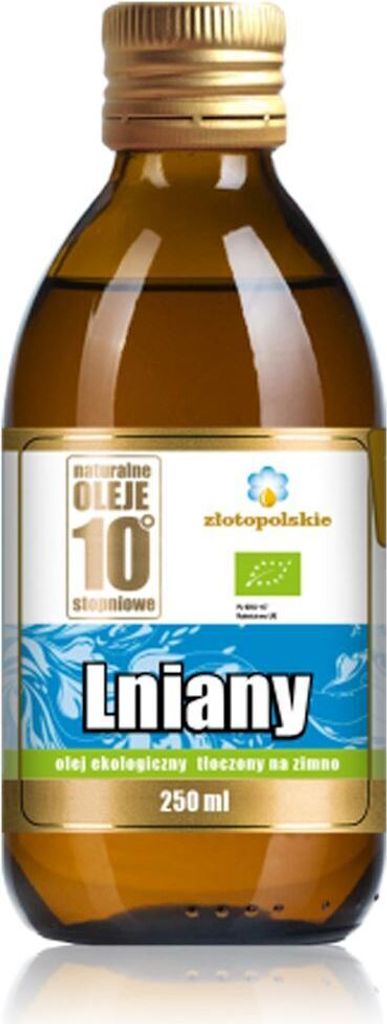 Biogo COLD-PRESSED LINSEED OIL, 250 ml - POLISH GOLD