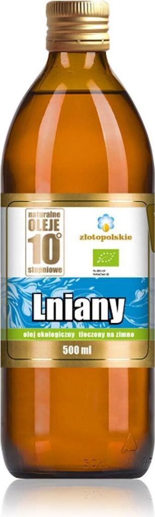 Biogo COLD-PRESSED LINSEED OIL, 500 ml - POLISH GOLD
