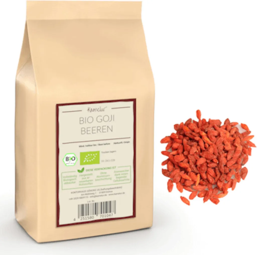 Kamelur 1kg Organic Dried Goji Berries 1000g