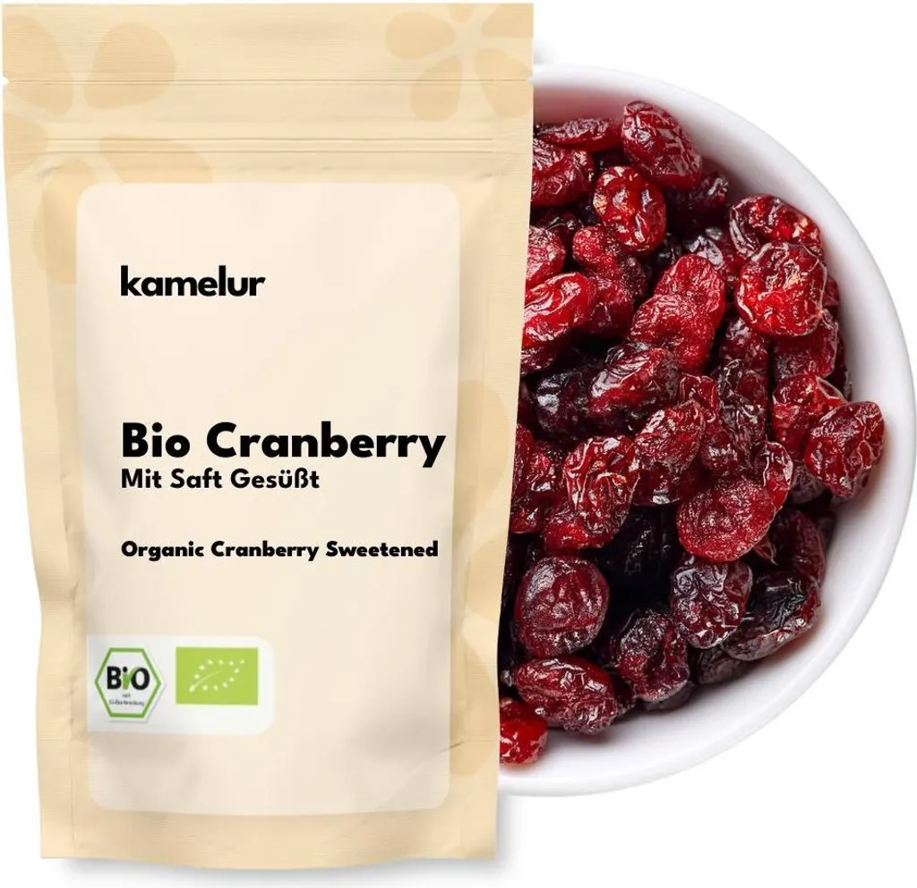 Kamelur Organic Cranberry Sweetened with Juice 1kg 1000g