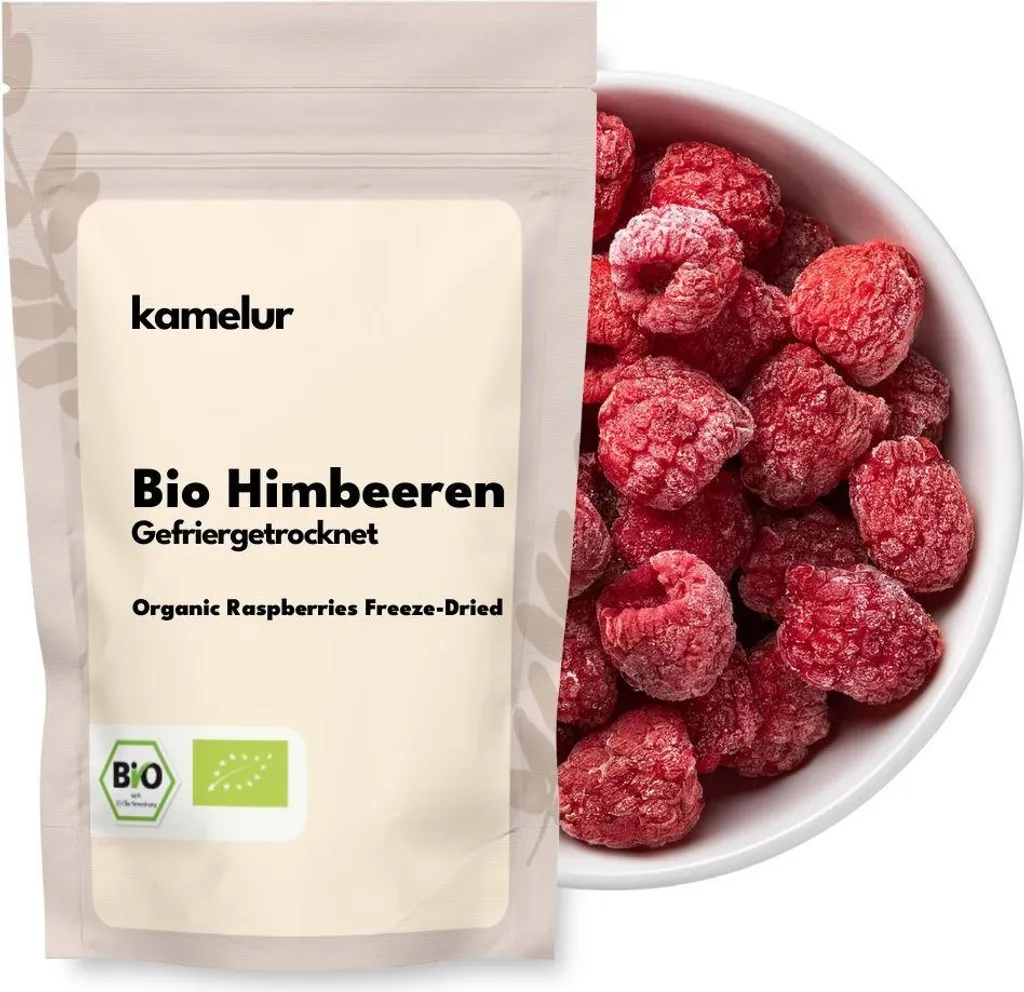 Kamelur Organic Whole Freeze-Dried Raspberries 250g