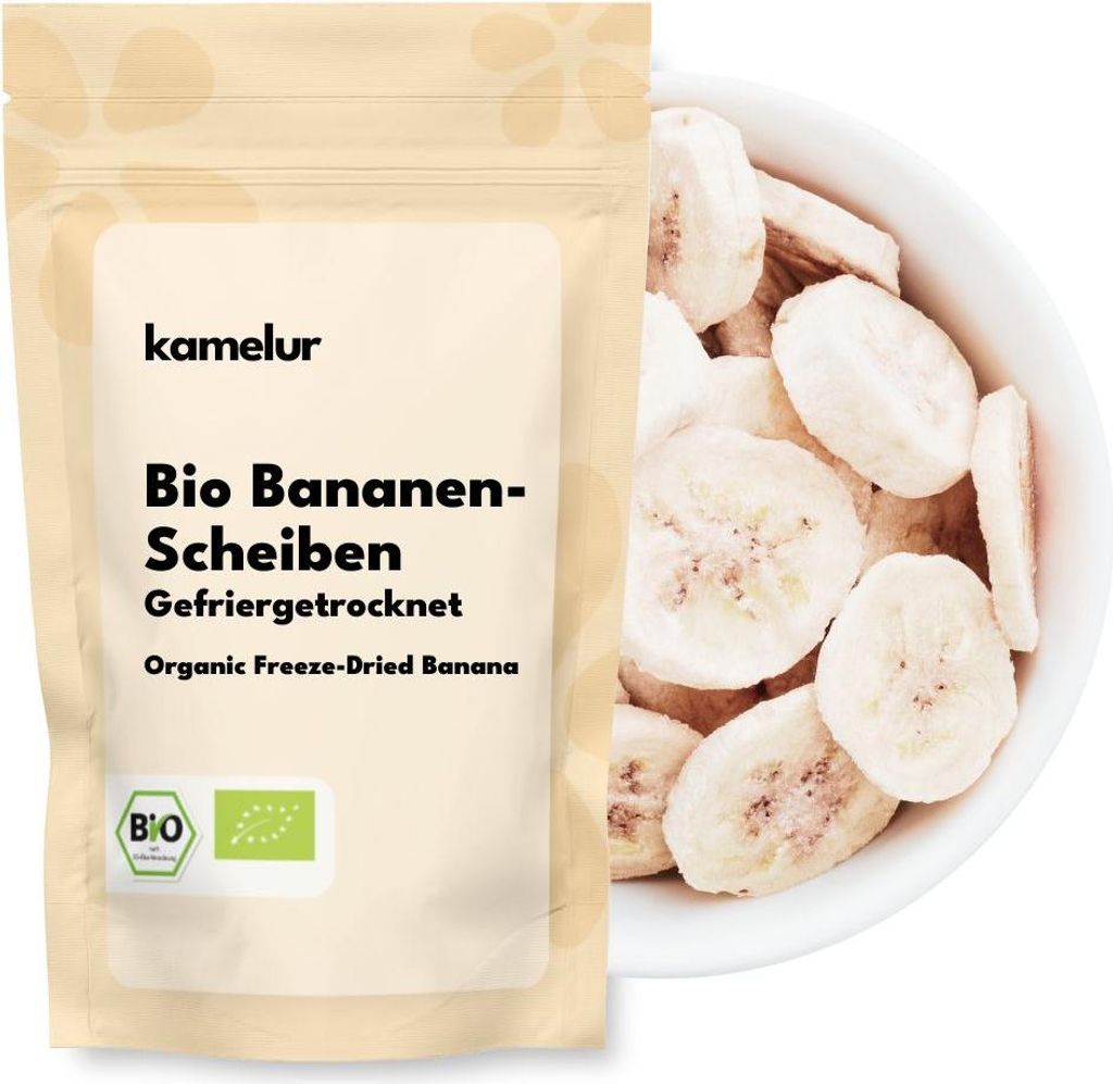 Kamelur® Organic Freeze-Dried Banana Slices 500g