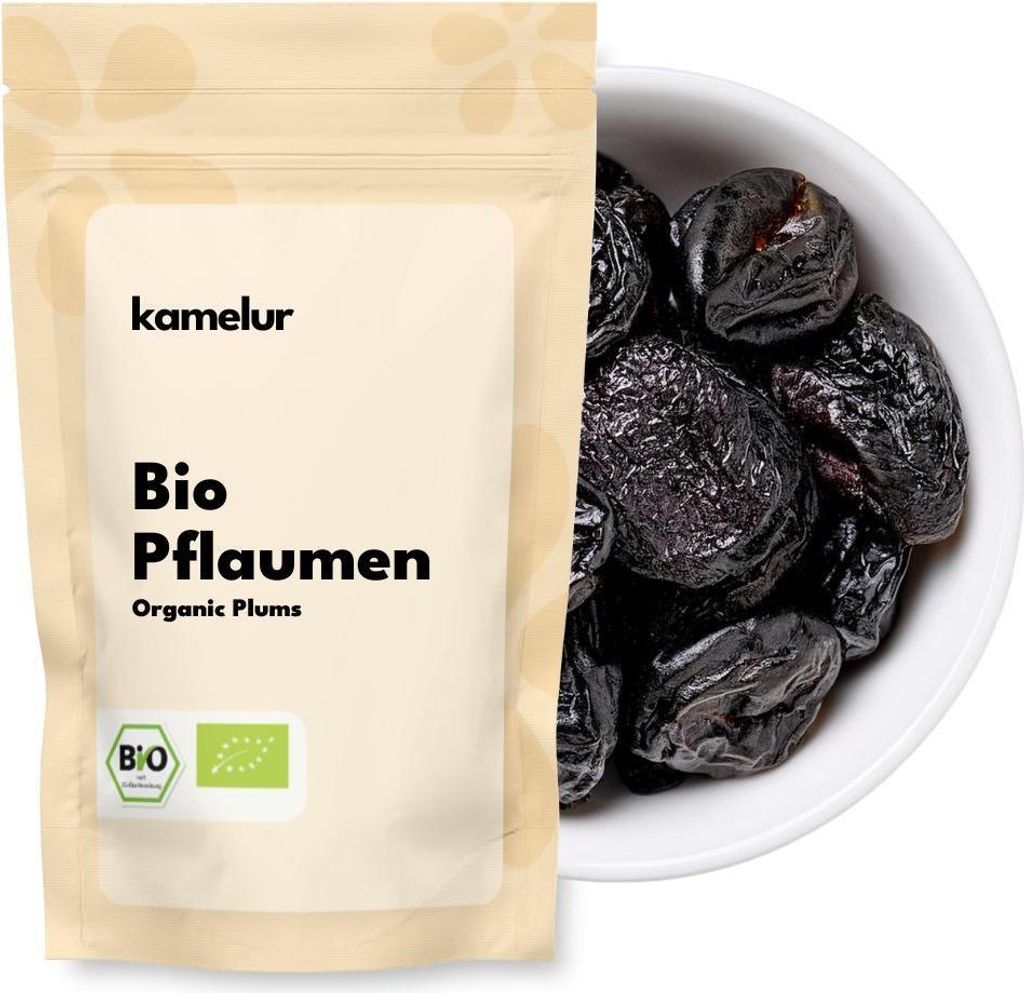 Kamelur® Organic Dried Plums, Pitted, 1 kg 1000g