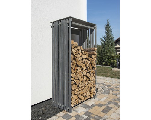 Hornbach Firewood rack Konsta Style type 546 99 x 53 x 183 cm anthracite