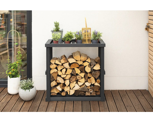 WESTMANN Harald firewood rack 108 x 52 x 106 cm anthracite