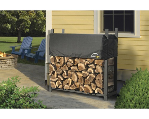 Firewood stacking aid ShelterLogic with cover 120x36.3x118.9 cm