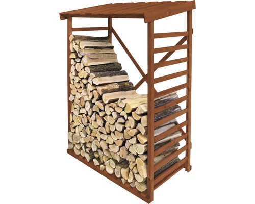 Hornbach Firewood shelter 125 x 70 x 185 cm brown
