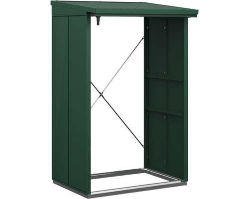 Firewood shelter Hörmann EcoStar Elegant-V Type 1 122.7 x 102.5 x 198.0 cm moss green