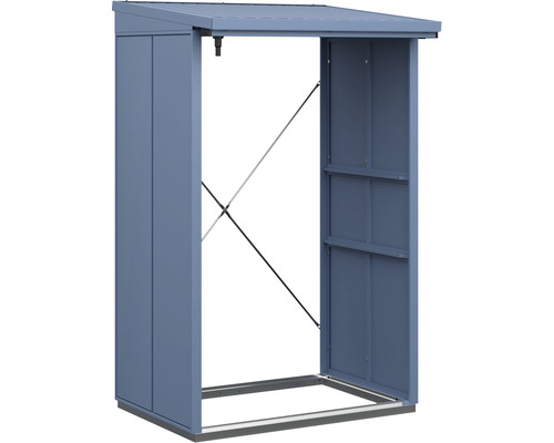 Hörmann EcoStar Elegant-V Type 1 firewood shelter, 122.7 x 102.5 x 198.0 cm, dove blue