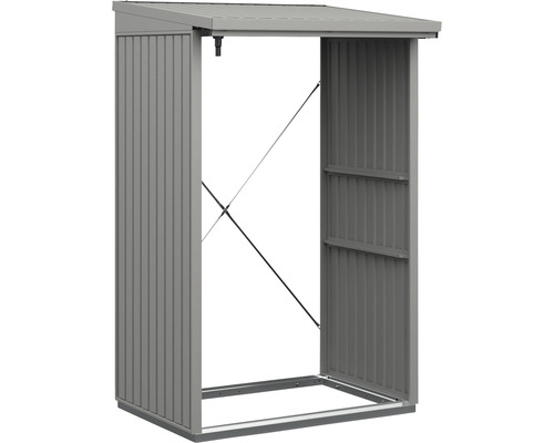 Firewood shelter Hörmann EcoStar Trend-V Type 1 122.7 x 102.5 x 198.0 cm gray aluminum