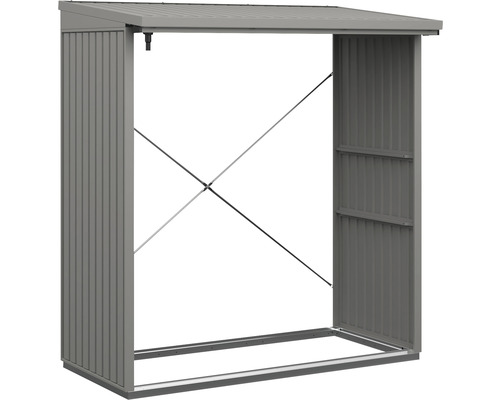 Firewood shelter Hörmann EcoStar Trend-V Type 2 181.4 x 102.5 x 198.0 cm gray aluminum