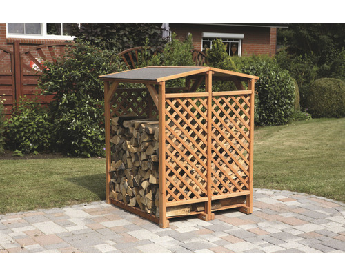 Firewood shelter promadino 120 x 118 x 148 cm impregnated