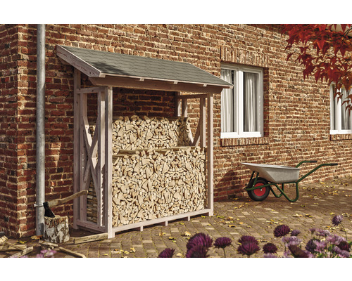 Skanholz Firewood shelter SKAN HOLZ Paul 1 190 x 70 x 229 cm natural