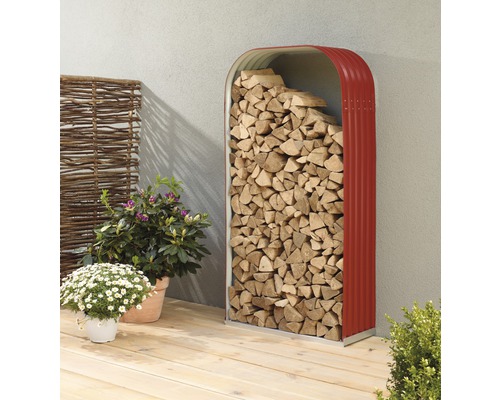 Firewood shelter Vitavia Ardor 401, high, ruby