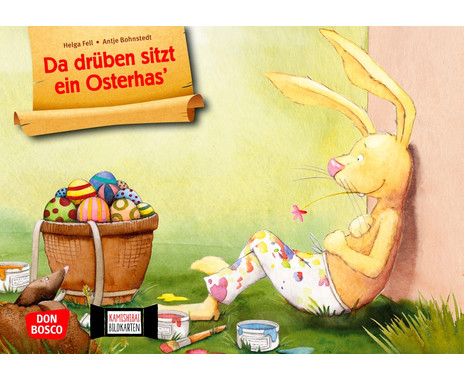 Kamishibai picture cards “There sits an Easter bunny over there”