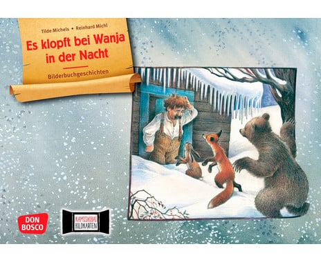 Kamishibai picture cards “There’s a knock at Wanja’s door in the night”