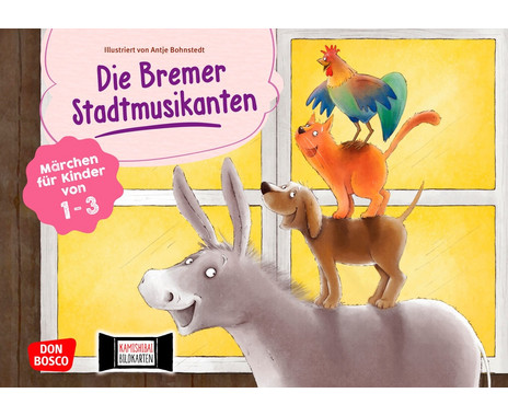 Kamishibai picture cards for under 3s "The Bremen Town Musicians"