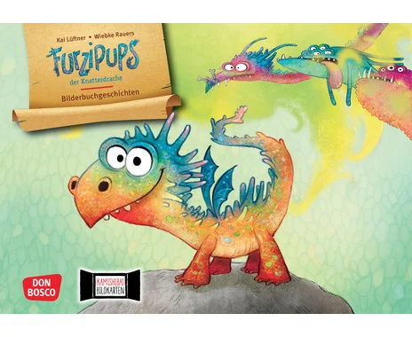 Kamishibai picture cards “Furzipups, the rattling dragon”