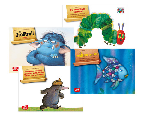 Kamishibai picture cards “Favorite Stories”, set of 4