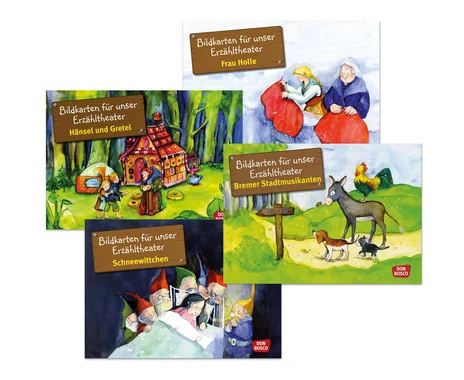 Kamishibai picture cards “Fairy Tales”, set of 4