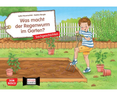 Kamishibai picture cards “What is the earthworm doing in the garden?”