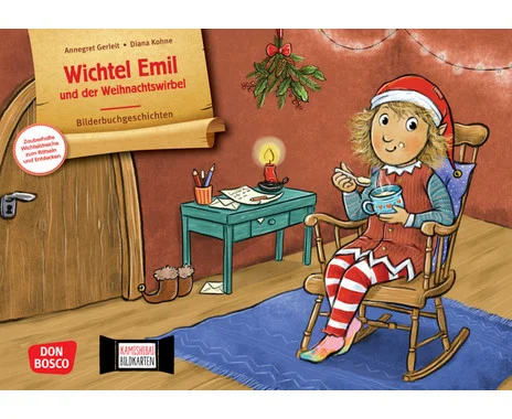 Kamishibai picture cards “Emil the Elf and the Christmas Whirl.”