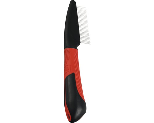 Karlie comb with rotating teeth, medium, black-red