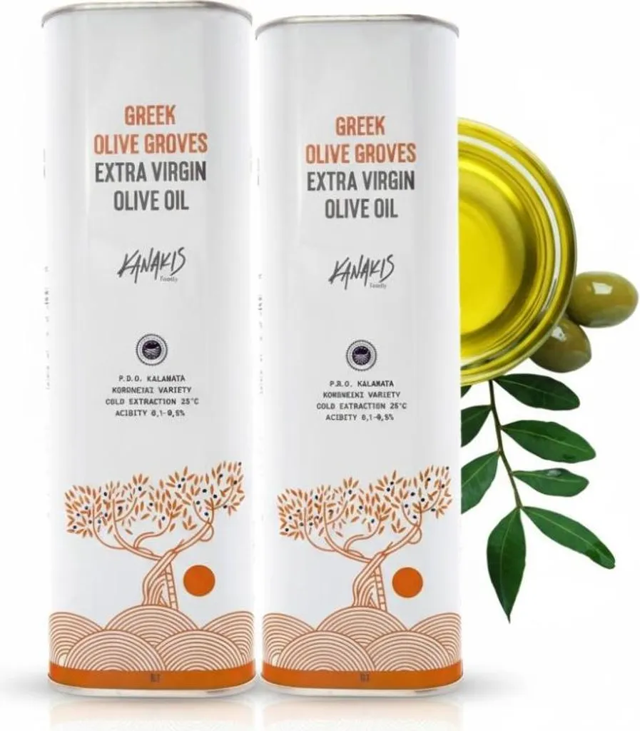 Kanakis | Olive Oil Set - 2 x 1 L - Cold-pressed - Fruity aroma - From Greece - EV Classic 2000 ml