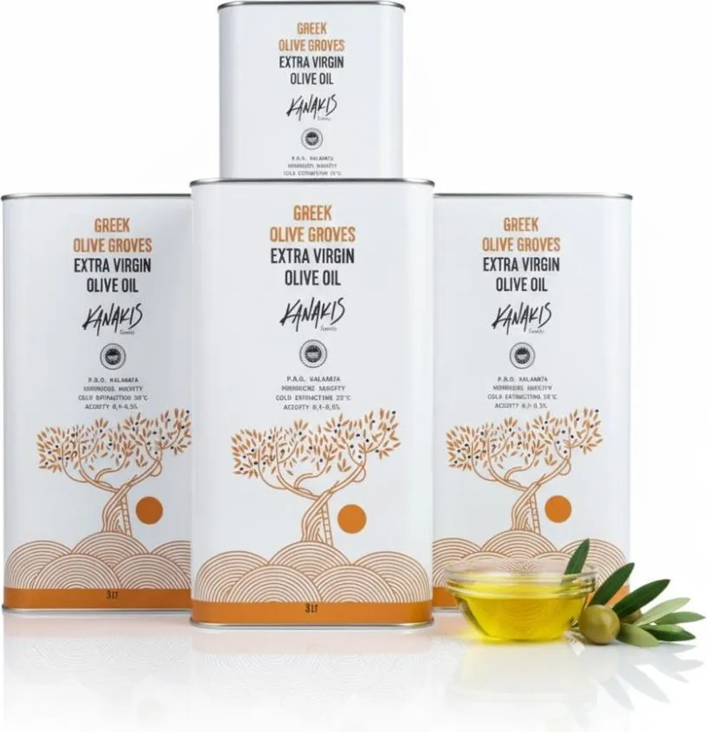 Kanakis | Olive Oil Set - 4 x 3 L - Cold-pressed - Fruity aroma - From Greece - EV Classic 12000 ml
