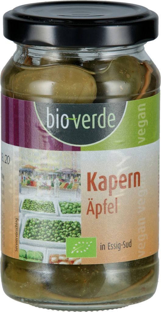 Organic Verde Caper apples in vinegar 180g