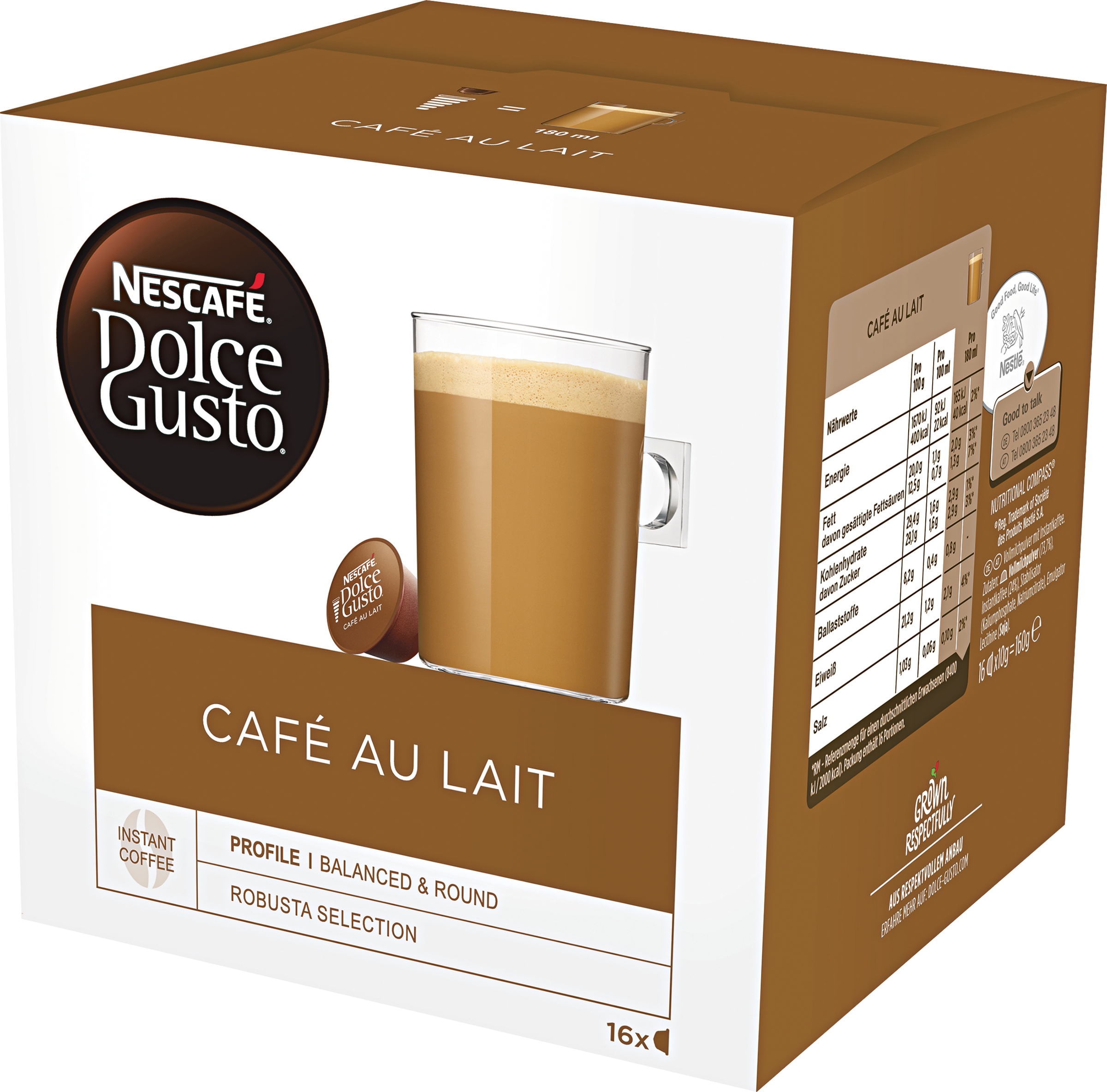 NESCAFE DOLCE GUSTO Capsules "café au lait"