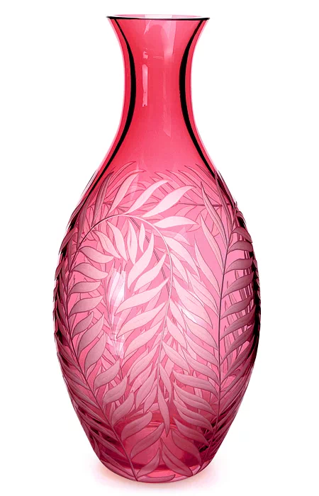 Carafe Feuilles, fuchsia by Theresienthal