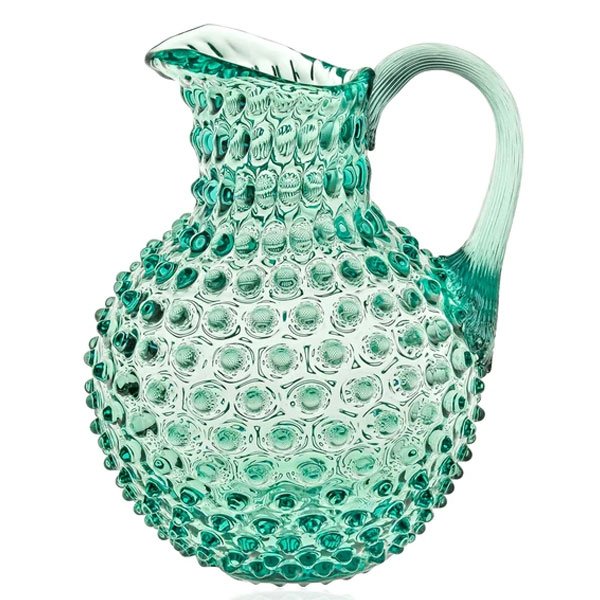 Hobnail Beryl Green Carafe by Klimchi Studio