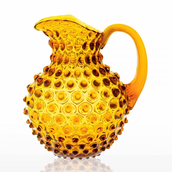 Hobnail Jug Amber carafe (1000ml) by Klimchi Studio