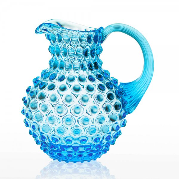 Hobnail Jug Azure carafe (1000ml) by Klimchi Studio