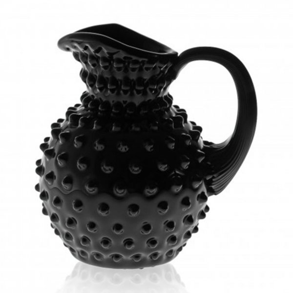 Hobnail Jug Black carafe (1000ml) by Klimchi Studio